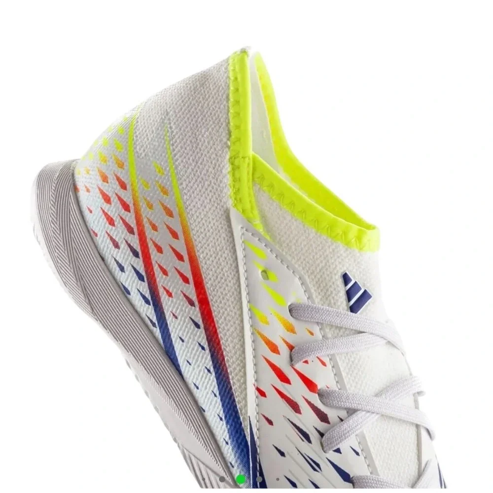 Adidas Predator Edge.3 Indoor Soccer Shoes White Solar Yellow GV8517 Mens 10.5